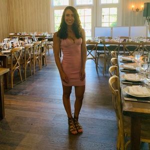 Baby pink bandage dress